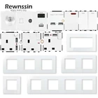 DIY Бесплатная комбинированная розетка из закаленного стекла, пластина, переключатель питания, двойные USB-порты, стандартная розетка для Великобритании, универсальная 35-контактная розетка