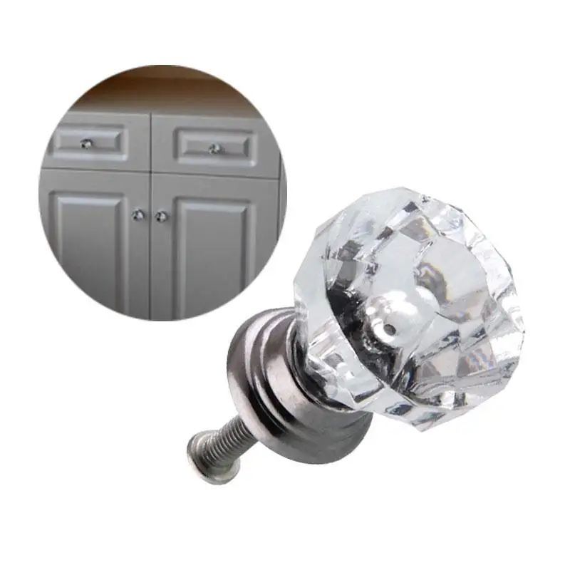 Портативные 8 шт 30 мм алмазные Хрустальные стеклянные легированные дверные ящики