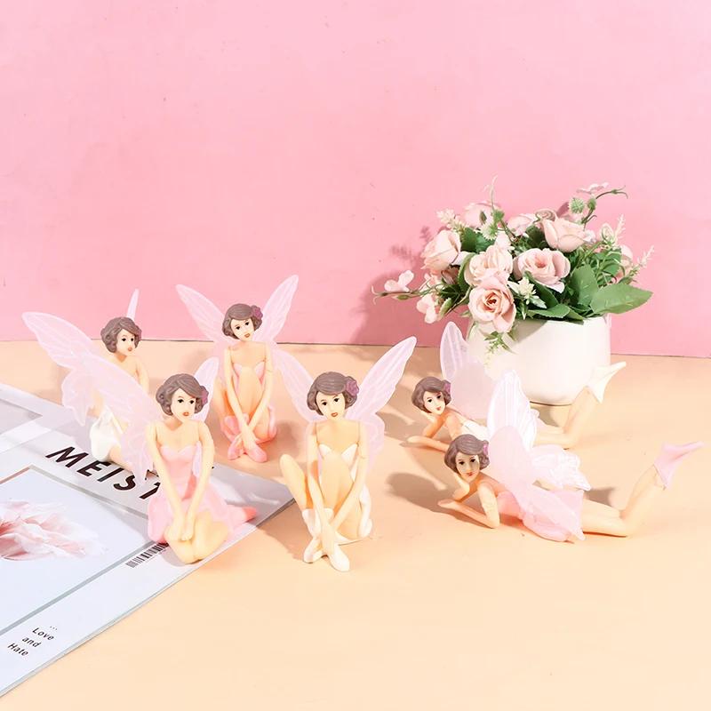 

3PCS Flying Flower Fairy DIY MiniatureDesktop Cake Decoration Sculpture Ornament