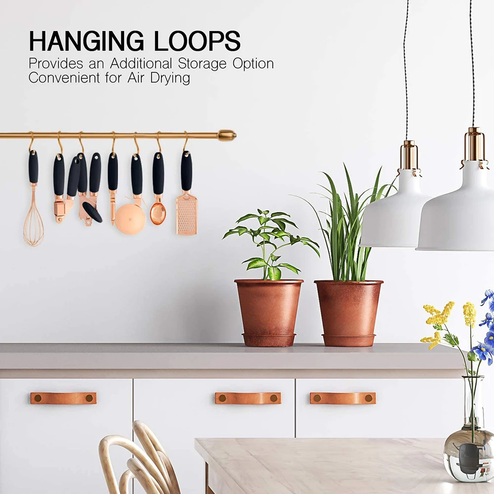 

7PC Rose Gold Garlic Press Pizza Cutter Kitchen Gadget Set Can Opener Potato Cooking High-End Kitchenware Kitchen Accessories