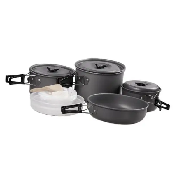 Набор посуды из 14 предметов твердый глиноземный кухонный инвентарь для кемпинга