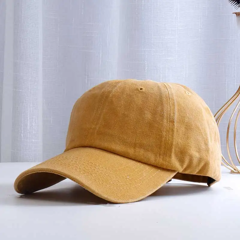 2021 новые хлопчатобумажные кепки с прямым козырьком эффектом потертой ткани для
