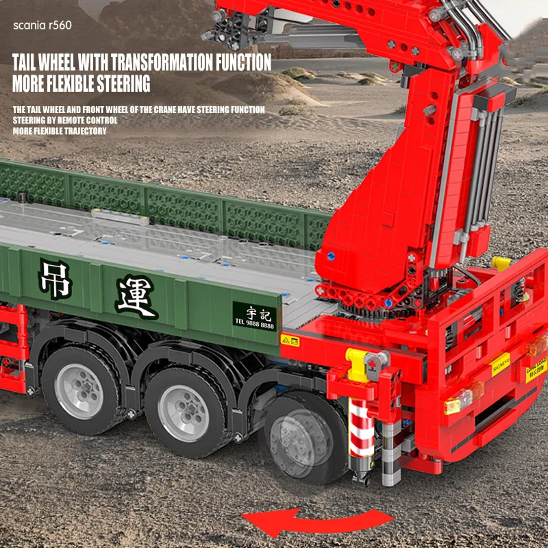 

Yeshin YC-GC008 APP High-Tech Car Model The Big Scania Crane Lorry Truck Building Blocks Assembly Brick Toys Kids Christmas Gift