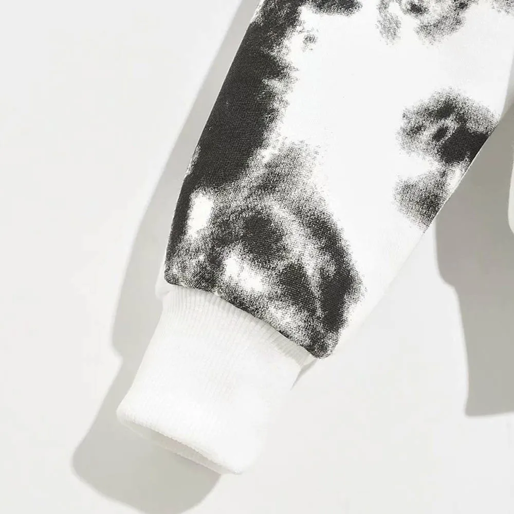 

Disney Sweatshirt Fashion Tie-dye Dumbo Elephant Cartoon Print Vintage Women O-Neck Long Sleeve Harajuku Tops Female Femmes