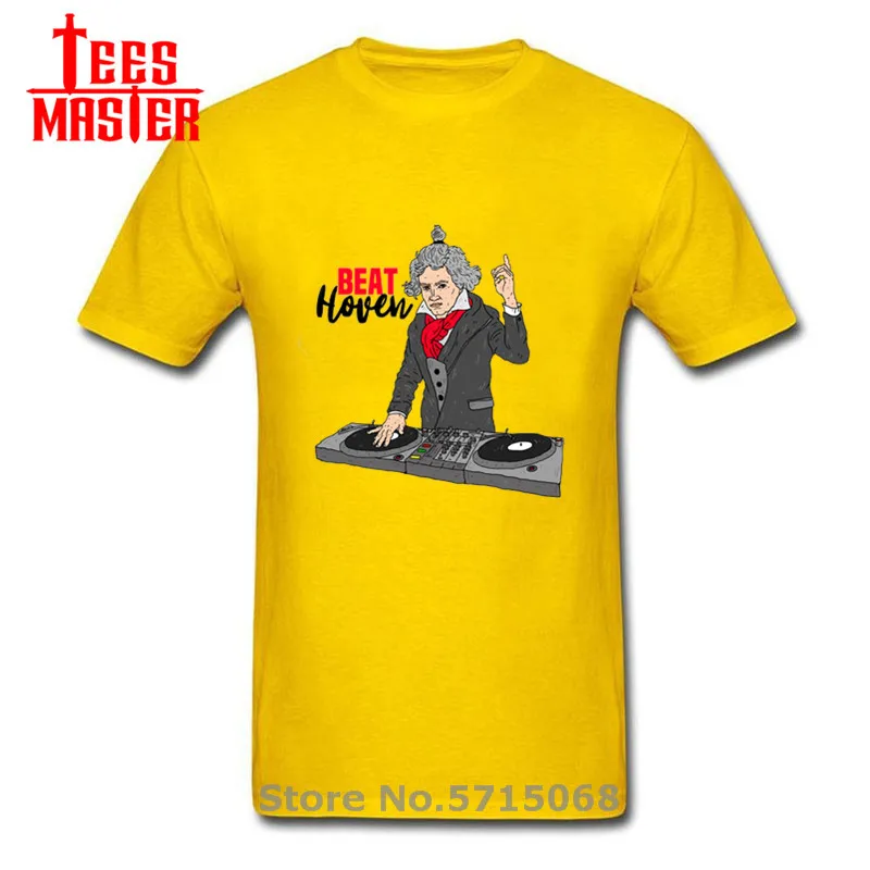 Забавная футболка с изображением людей Ван Бетховен карикатура DJ биховен