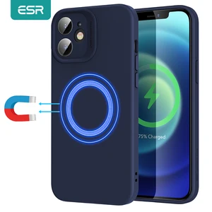 esr magsafe case for iphone 12 12 pro max support holalock magnetic wireless charger soft silicone case for iphone 12 pro max free global shipping