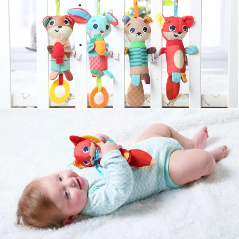 Детская игрушка для новорожденных малышей плюшевый колокольчик