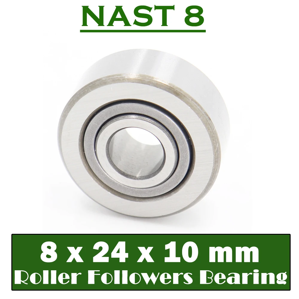 NAST8 Roller Followers Bearing 8*24*10 mm ( 1 PC ) Separable Type NAST 8 R Bearings Free Shipping