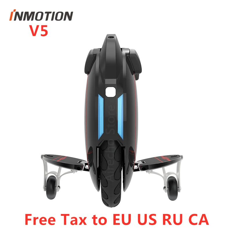 Электрический Одноколесный велосипед INMOTION V5, самобалансирующийся скутер EUC с декоративными лампами, Одноколесный Моноцикл, длинная доска