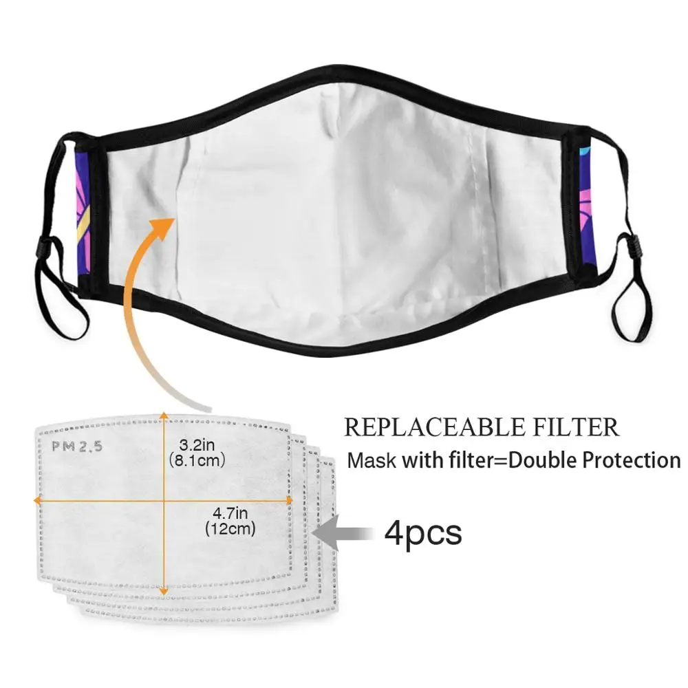 Модная маска с бабочками фильтр для замены защита от пыли настраиваемый рот