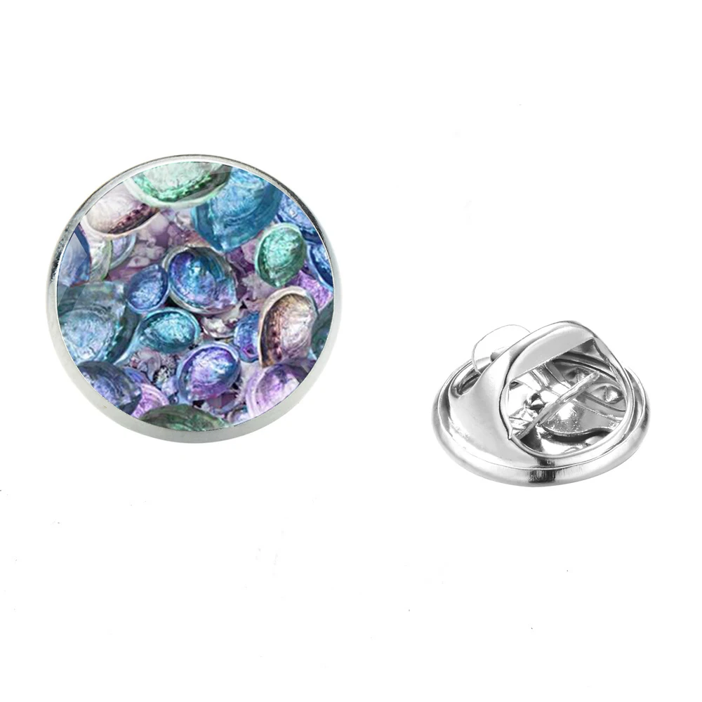 Брошь из нержавеющей стали с узором морских ракушек | Украшения и аксессуары