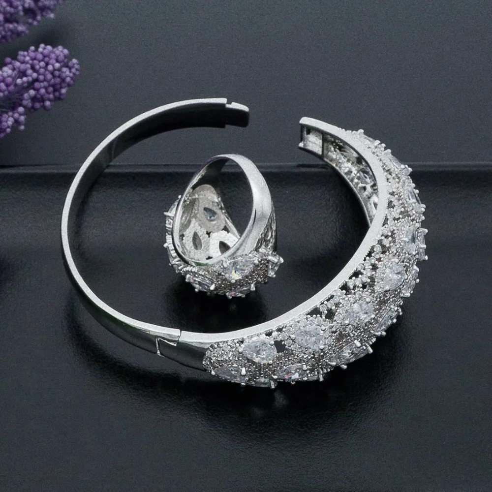 Роскошный браслет ModemAngel в виде капли воды с геометрическими фианитами класса ААА