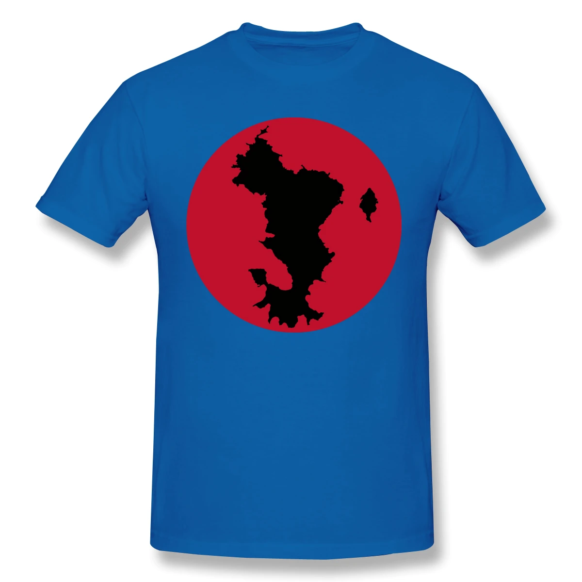 

Mayotte Red Circle Essential Nerdy Men's Basic Short Sleeve T-Shirt R278 Tops Tees European Size