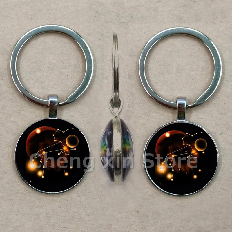 Брелок с 12 созвездиями двусторонний кулоном в виде знака зодиака ювелирное