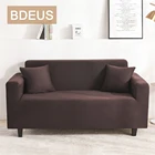 Современные однотонные Чехлы на диван BDEUS из молочного шелка для гостиной, чехлы на угловую кушетку, Защитные чехлы для стульев на 1234-местный диван