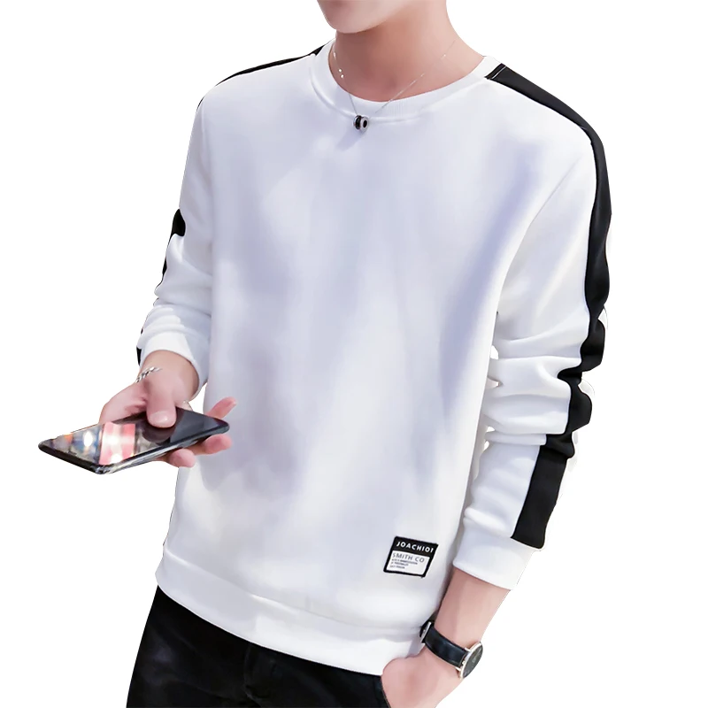 Sweatshirt Men's Spring Autumn Long-sleeved Korean Style Trend Round Neck M-4XL Loose Big Size Factory Wholesale