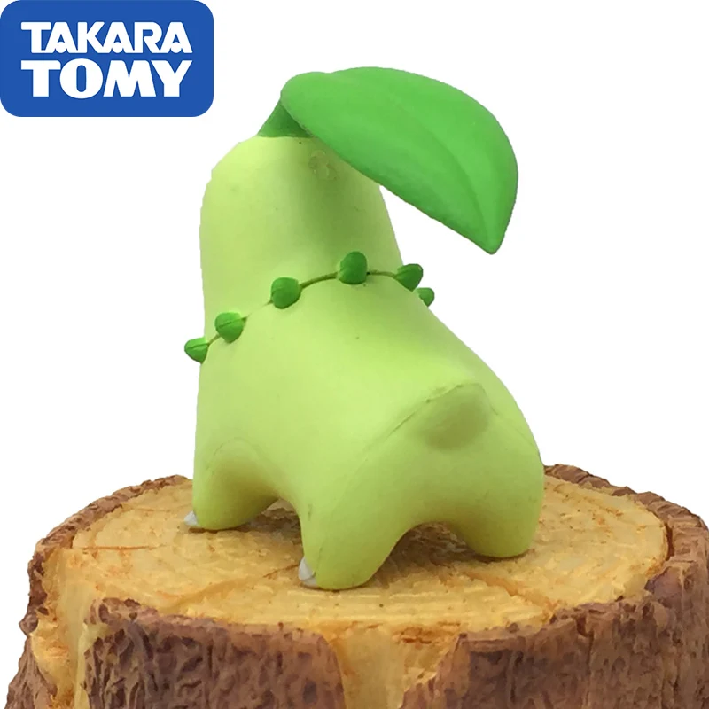 Подлинная кукла Покемон Takara Tomy MC Chikorita модель Фигурка Игрушки коллекционные