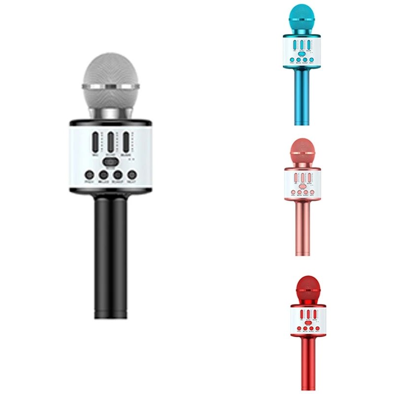 

Wireless Karaoke Toy Microphone for Children,Bluetooth Portable Microphone with LED Light,Birthday or Holiday Gift