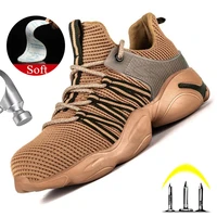 lightweight steel toe work shoes safety boots breathable safety shoes puncture proof work sneakers indestructible shoes 36 48