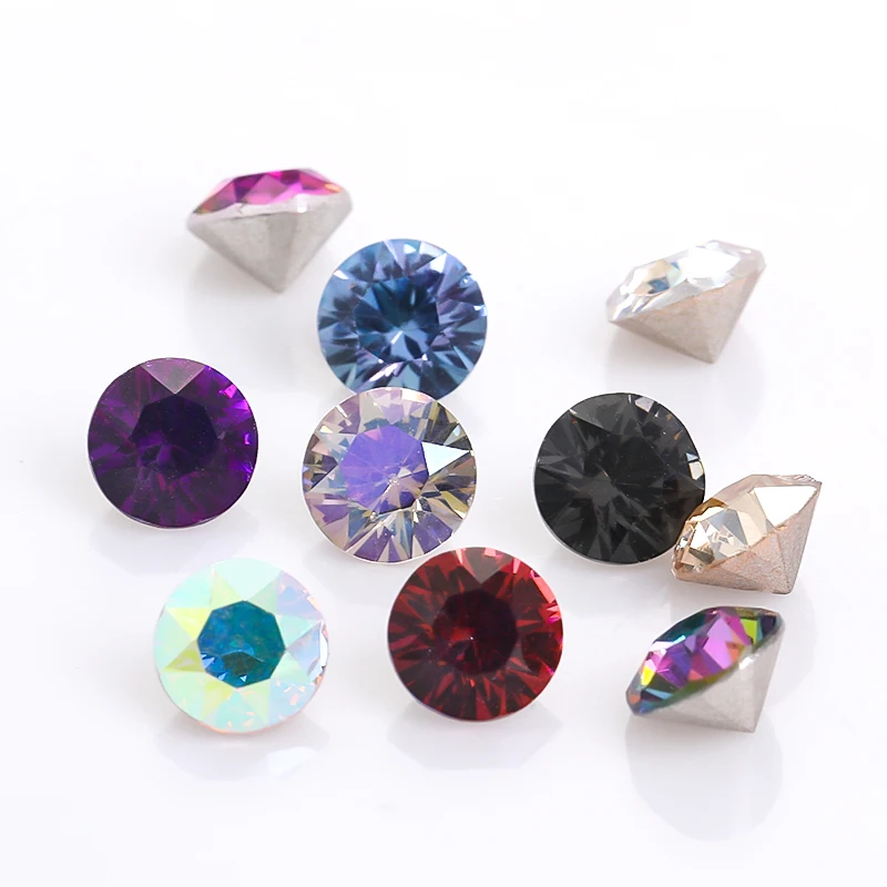 5MM 50Pccs/Pack Jewerly Gemstone 32 Cutting Faces Diamond Ring Earring Crystal Xirius Stone  K9 Crystals Nail Decorations