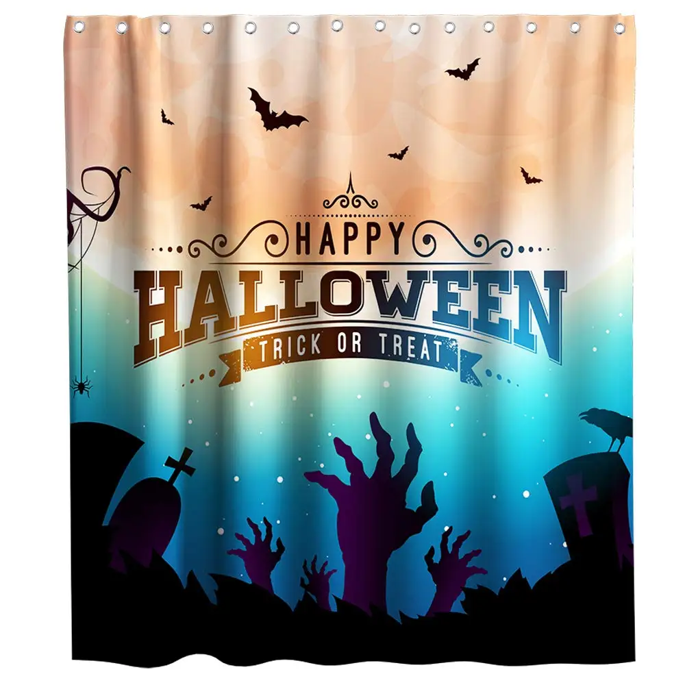 Хэллоуин Декор занавеска для душа кошмар перед рождественской тематикой