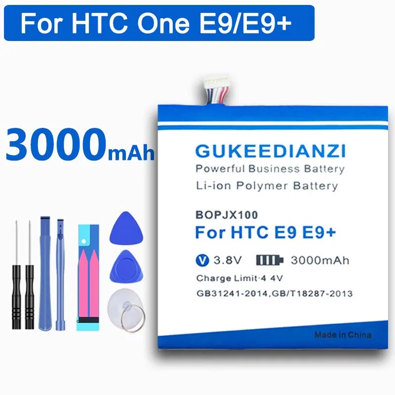 Литий-ионный аккумулятор для телефона GUKEEDIANZI 3000 мАч BOPJX100 HTC One E9 E9w + Plus E9PW мощный