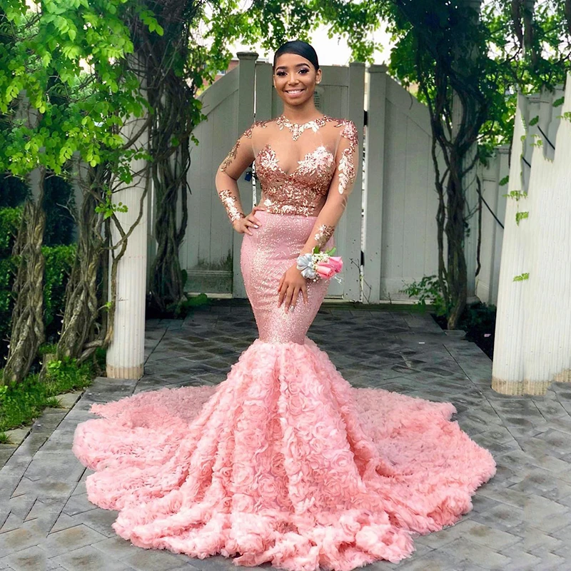 Элегантные мусульманские Вечерние платья с длинными рукавами 2020 розовое