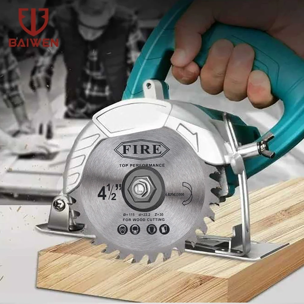 

110mm/115mm/125mm Wood Cutting Disc Carbide Tipped Circular Saw Blades For Angle Grinder Woodworking Cutter