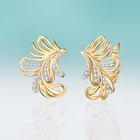 Серьги-гвоздики женские с инкрустацией из фианита, простые Креативные украшения под золото с микроинкрустацией