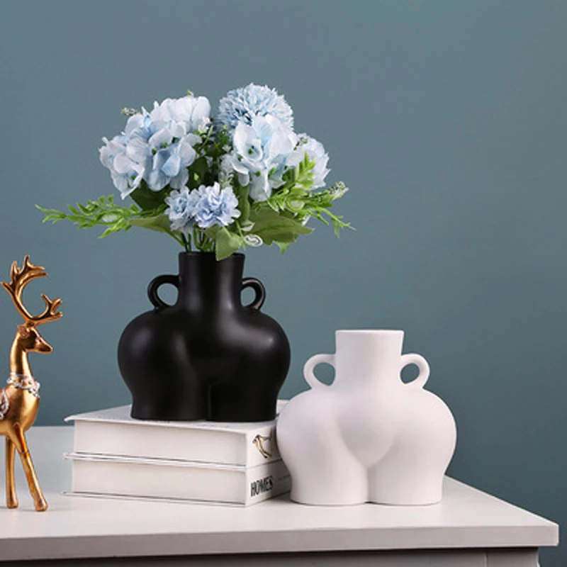 

Ceramic Vase,Abstract Figurines,Room Decoration,Body Art Sculpture,Artificial Flower Pot,Desk Crafts Ornament,Modern Home Decor