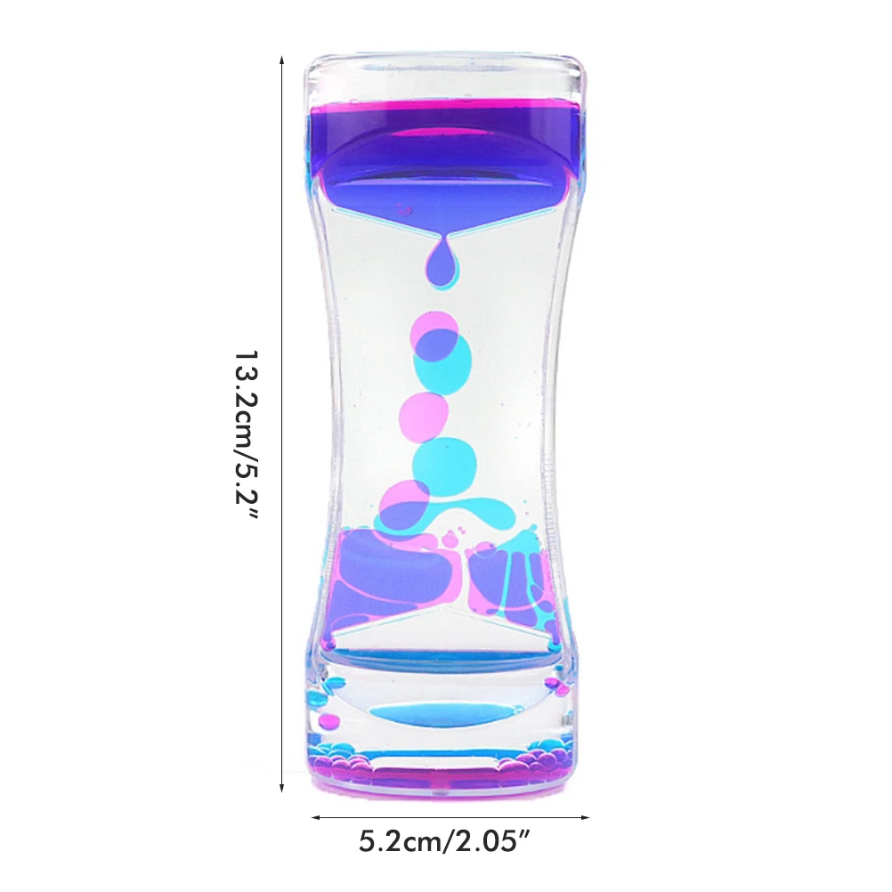 Double Color Sand Hourglasses Colorful Liquid Timer Anxiety Relief Motion Bubble Oil Hourglaslock Home Decor | Дом и сад