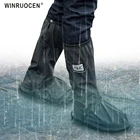 Чехол для велосипедной обуви, водонепроницаемые ветрозащитные дождевые сапоги, черные многоразовые Чехлы для обуви для мужчин и женщин, велосипедная обувь, ботинки