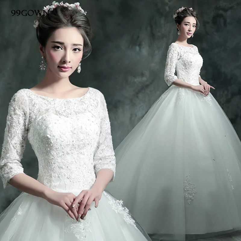 99GOWN атласное 1 линия Элегантное свадебное платье для женщин 2019 простое Тюлевое