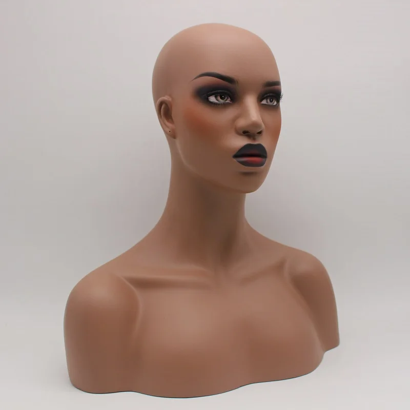 Темная кожа телефон бюст для париков | Дом и сад