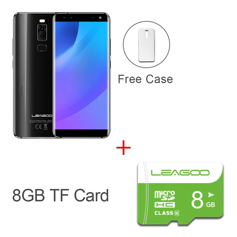 S8 BLACK N 8GB CARD LEAGOO S8 смартфон 5,72 ''HD+ ips 1440*720 экран Android 7,0 MTK6750 Восьмиядерный 3 ГБ+ 32 ГБ четырехъядерный камера отпечаток пальца 4G мобильный телефон - Цвет: S8 BLACK N 8GB CARD