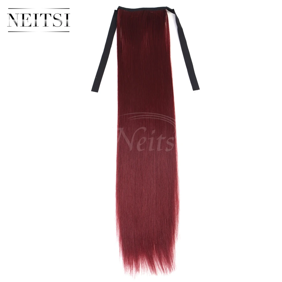 

Neitsi 22-дюймовый 1 шт. Прямой зажим для волос 99J # термостойкий Пинцет для конского хвоста волосы для женщин