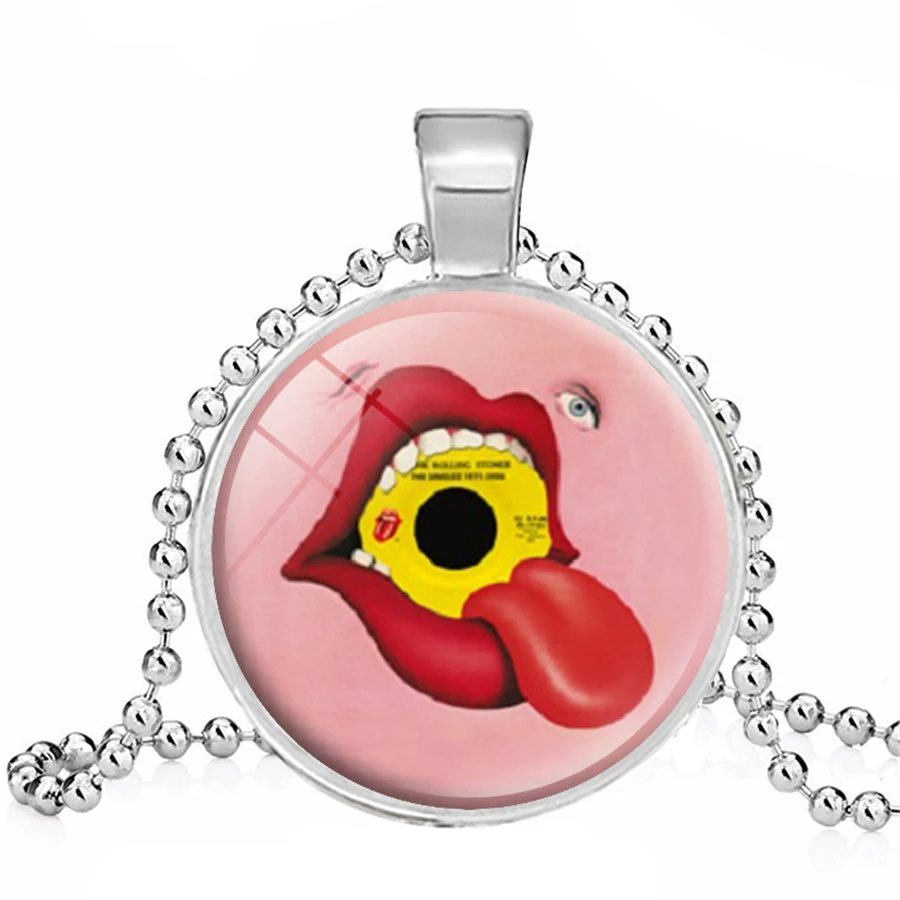 Знаменитая рок-группа ожерелья с Роллинг камушками красный язык Мик яггер