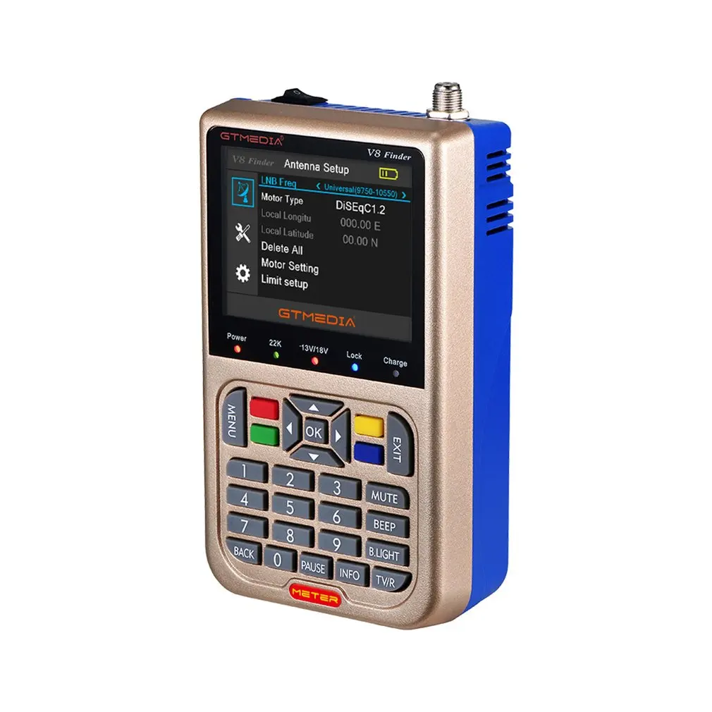 

Free Shipping GTMEDIA V8 Finder Digital Satellite TV Signal Finder HD DVB-S2 High Definition 3.5" LCD Satellite Finder MPEG-2-4
