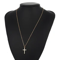 america cross border accessories new fashion personality alloy geometric cross pendant simple necklace clavicle chain