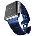 Ремешок из нержавеющей стали для apple watch band 44 мм 40 мм 42 мм 38 мм, металлический браслет с пряжкой-бабочкой для apple watch series 6 se 5 4 3 2 1