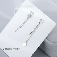 long tassel dangle drop earrings for woman teen girls 925 sterling silver chain earrings wedding bridesmaid jewelry dropshipping
