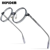 hepidem acetate optical eyeglasses frame men retro vintage oversized round myopia prescription glasses spectacles eyewear 9158
