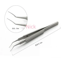 titanium capsulorhexis forceps ophthalmic tweezer curved 108mm ophthalmic eye instrument