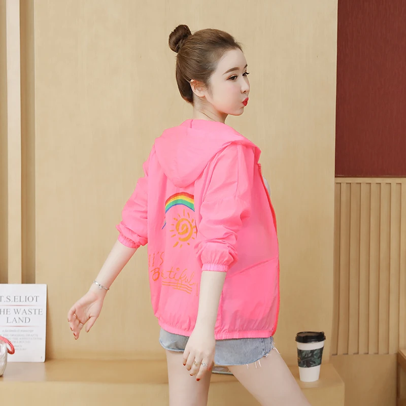 Женская тонкая бейсбольная куртка с радужным принтом летние повседневные