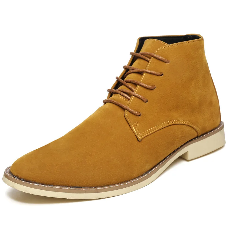 

British Style Men Suede Leather Ankle Boots Autumn Winter Classic All Match Trend Big Size 39-46 Men Jeans Boots