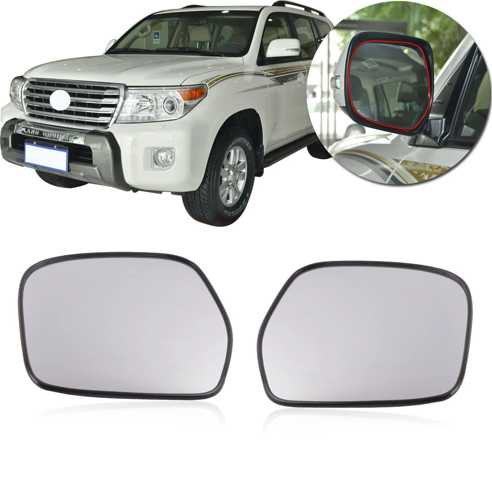 CAPQX 1 пара зеркальных линз для Land Cruiser 100 1998 2006 наружное зеркало заднего вида без
