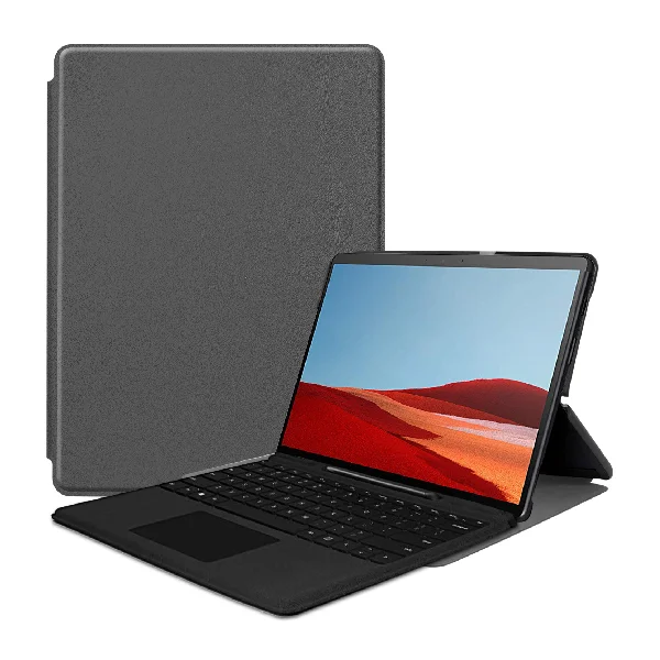 grey Чехол для планшета для microsoft Surface Pro X ультратонкий кожаный чехол-подставка для surface Pro X 13 дюймов - Цвет: grey