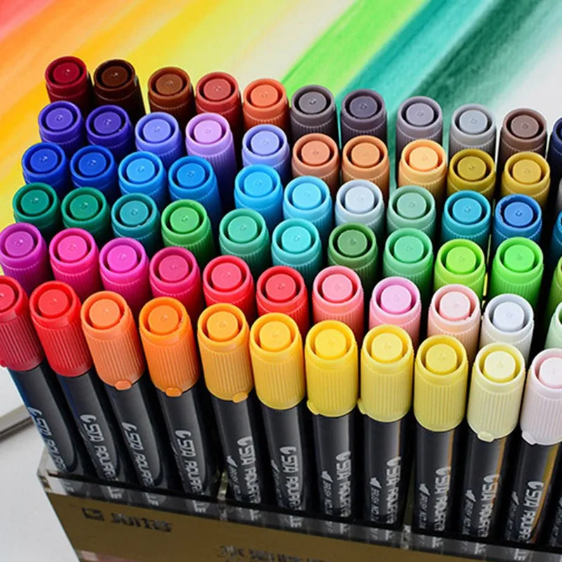 

1PCS Students Supplies DIY Waterproof Marker Pens For Drawing Marker Craftwork Pen Color Random