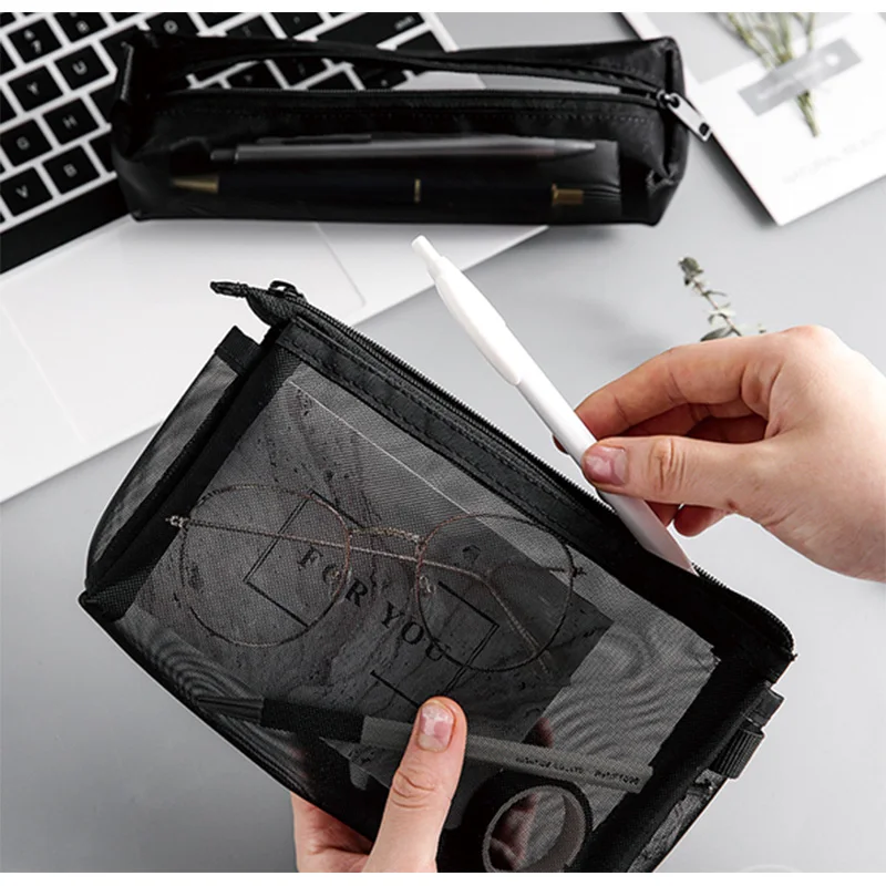 Креативная Сетчатая Сумка Ming для карандашей Студенческая сумка с большой