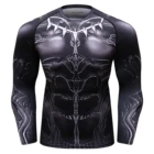 Совершенно новая тренировочная компрессионная футболка Rashguard для ММА, мужские тренировочные 3D фитнес-колготки, бодибилдинг, защита от сыпи
